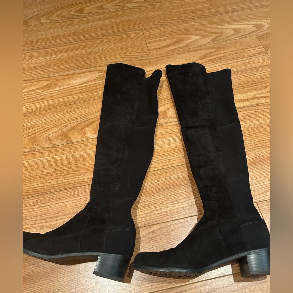 US7.5 Stuart Weitzman Elegant Black Women's Knee-High Boots